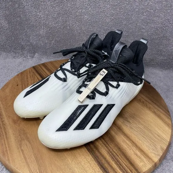 NEW adidas Adizero TD Football Cleats Boots Shoes EF7610 White Black Men's Sz 9