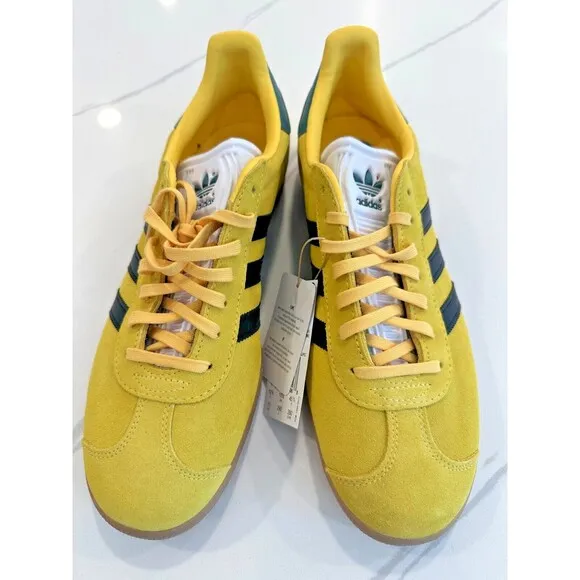 NEW Adidas Gazelle Jamaica Football Federation Yellow green soccer Mens 11