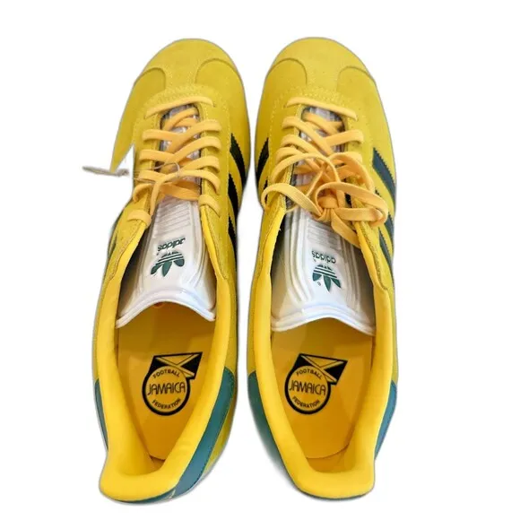 NEW Adidas Gazelle Jamaica Football Federation Yellow green soccer Mens 11