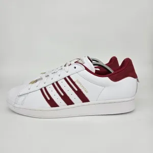 New adidas Superstar 'Embroidered Red Stripes' Men's Shoes Size 11