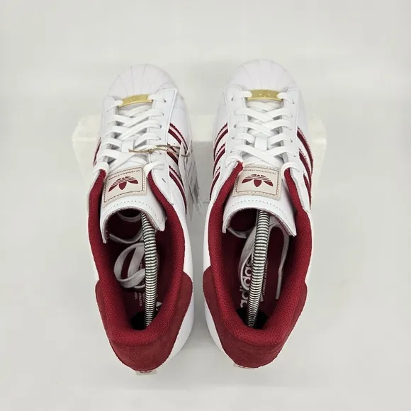 New adidas Superstar 'Embroidered Red Stripes' Men's Shoes Size 11