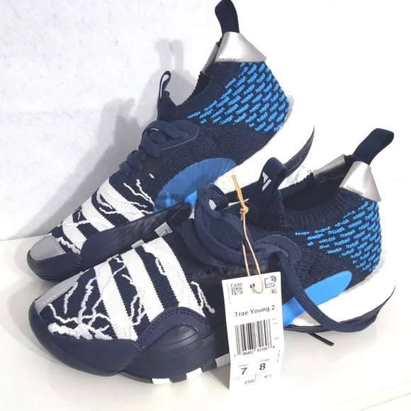 New adidas Trae Young 2.0 Ink Blue Men's Basketball Shoes ID2210 size 7