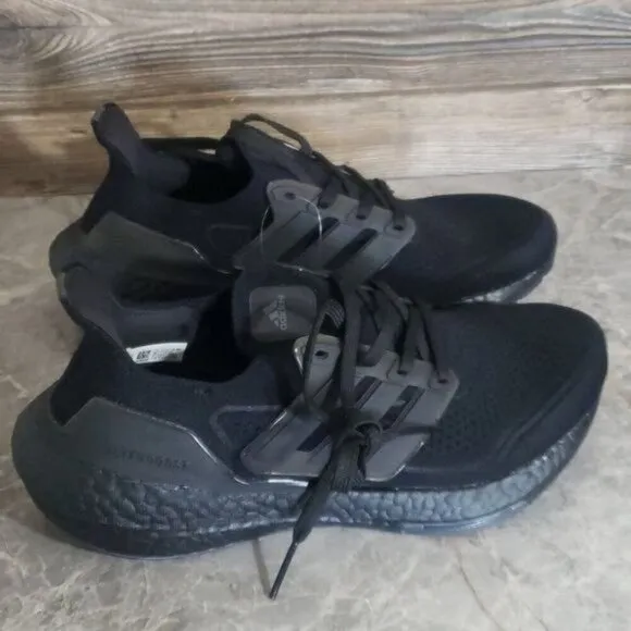 New Adidas Ultraboost 21 Black Running Sneakers Gym Workout Shoes