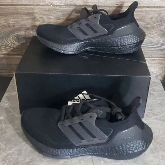 New Adidas Ultraboost 21 Black Running Sneakers Gym Workout Shoes