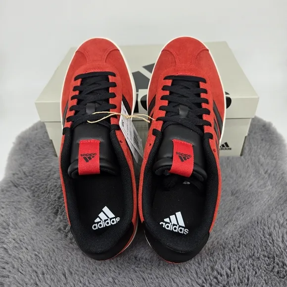 New adidas VL Court 3.0 Better Scarlet Black Men's Skateboarding Shoes Size 11