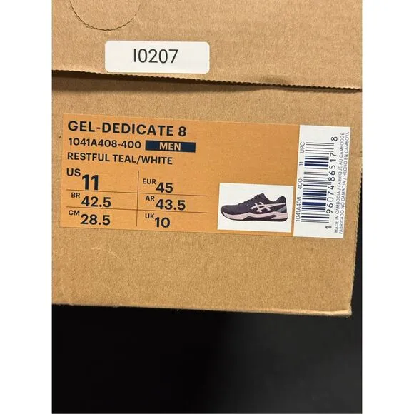 New Asics Gel Dedicate 8 Restful Teal White Court Shoes Sneakers 11