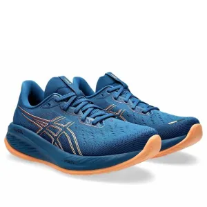 NEW ASICS men's gel-cumulus 26 running shoes in rich navy/faded orange