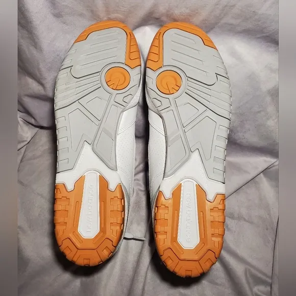 New Balance 650R White and Orange Sneakers size 16