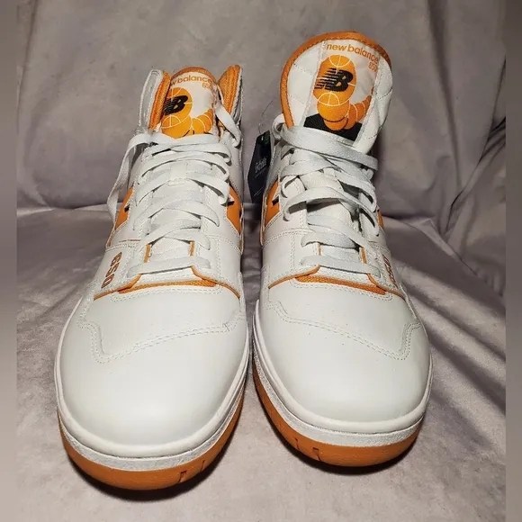 New Balance 650R White and Orange Sneakers size 16