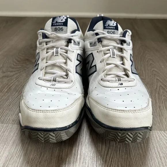 New Balance 806 Tennis Shoes Men's 13 D White Athletic Pickleball Court Sneakers