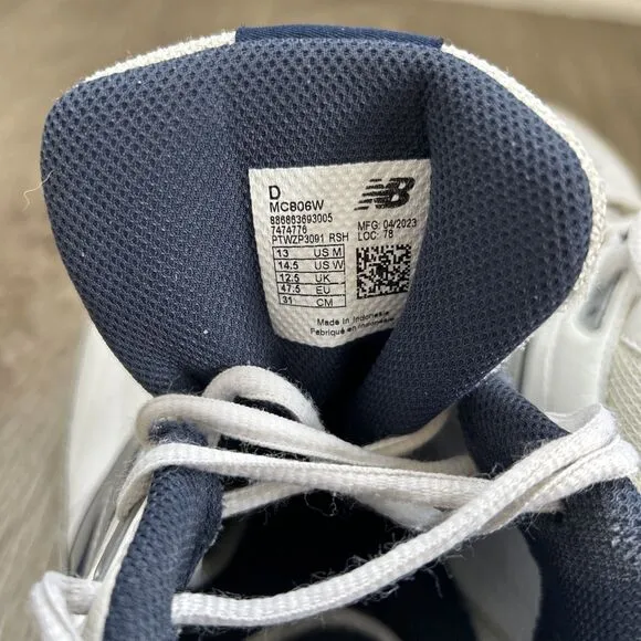 New Balance 806 Tennis Shoes Men's 13 D White Athletic Pickleball Court Sneakers