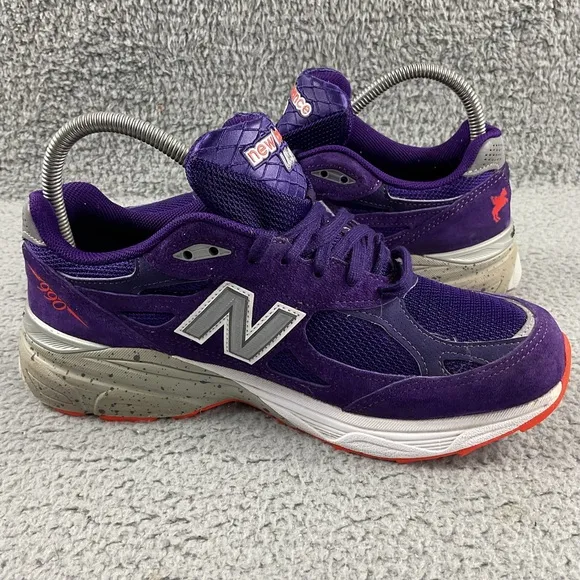 New Balance 990v3 Boston Marathon Womens 8.5 B Running Shoes Lace Up Purple
