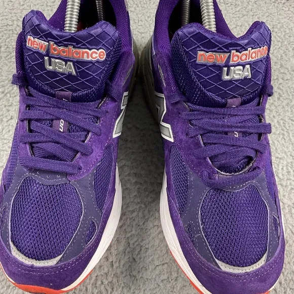 New Balance 990v3 Boston Marathon Womens 8.5 B Running Shoes Lace Up Purple