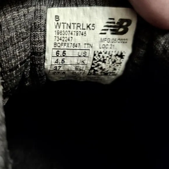 New Balance Dynasoft Nitrel Running Shoes Black With Sea Salt Size 6.5