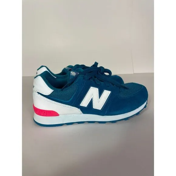 New Balance Girls 574 V1 Size 4 M Big Kids Blue Running Sneakers Shoes NEW
