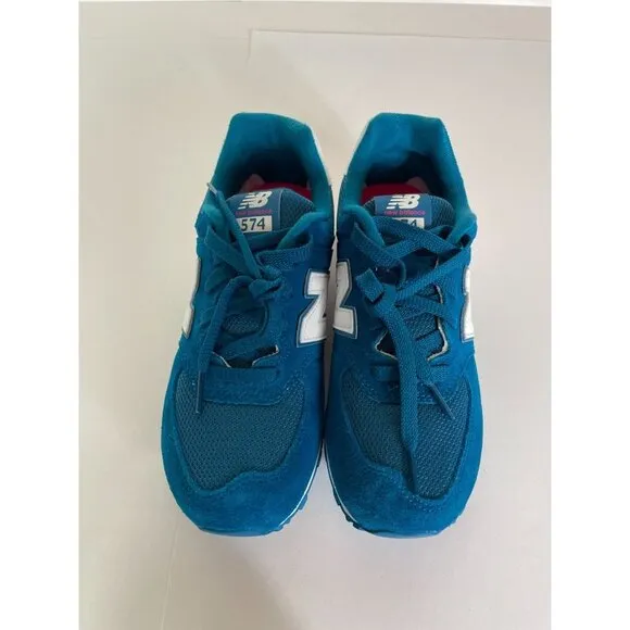 New Balance Girls 574 V1 Size 4 M Big Kids Blue Running Sneakers Shoes NEW