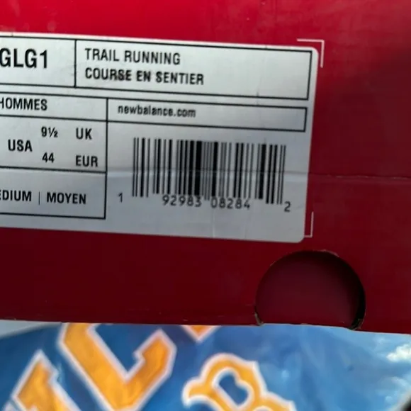 New Balance Men's Gray/Red Trail Running Shoes Size 10