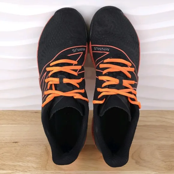 New Balance Minimus TR Sneakers Mens Size 10.5 Black Orange Trail Running Shoes
