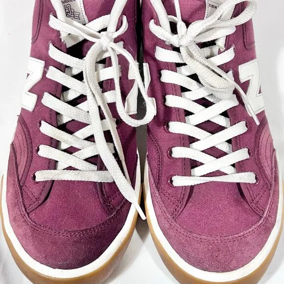 New Balance Numeric 213 Pro Court Mid Shoes Men 11 Burgundy Gum Used