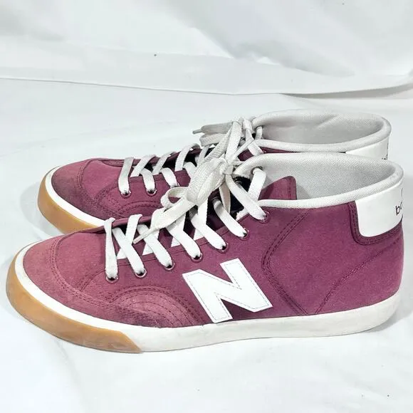 New Balance Numeric 213 Pro Court Mid Shoes Men 11 Burgundy Gum Used