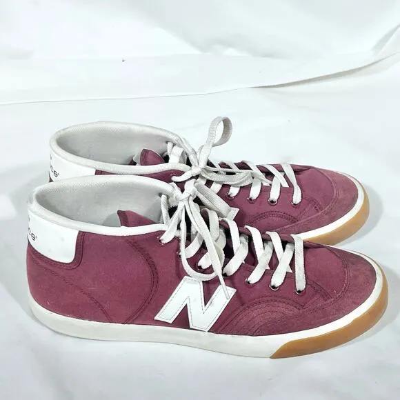 New Balance Numeric 213 Pro Court Mid Shoes Men 11 Burgundy Gum Used