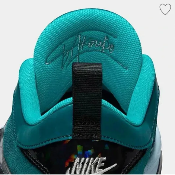 New BIG KIDS' NIKE FREAK 5 SE BASKETBALL SHOES Black &amp; teal Sz  7 Retail $110