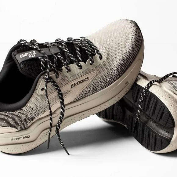 NEW BROOKS men's ghost max 2 shoes in 092 - pelican/pelican/black