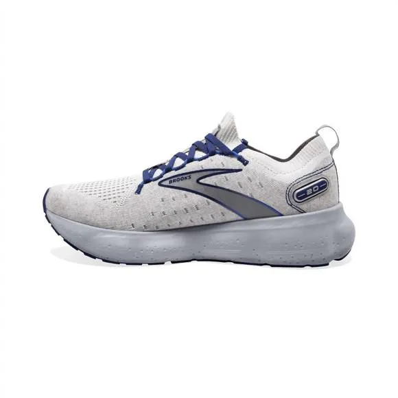 NEW BROOKS men's glycerin stealthfit 20 running shoes in oyster/alloy/blu depths