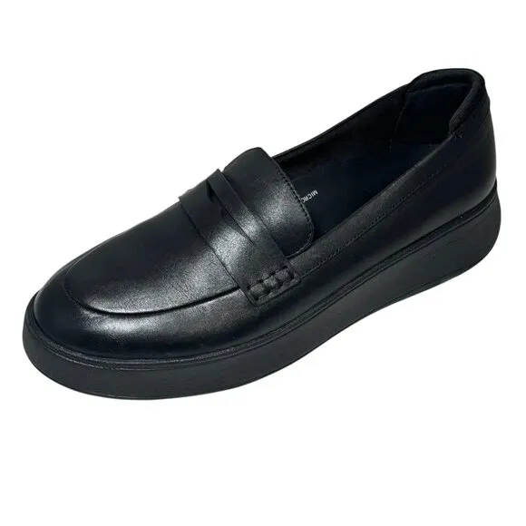 NEW Fitflop Womens F-Mode Leather Flatform Slip On Loafers Shoes Size 11