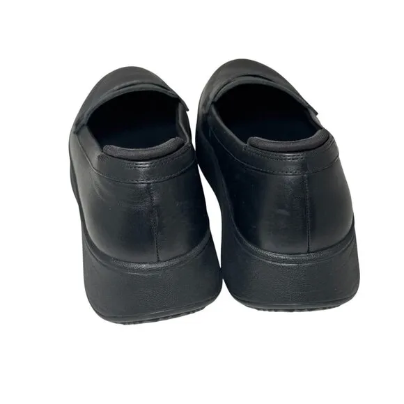 NEW Fitflop Womens F-Mode Leather Flatform Slip On Loafers Shoes Size 11
