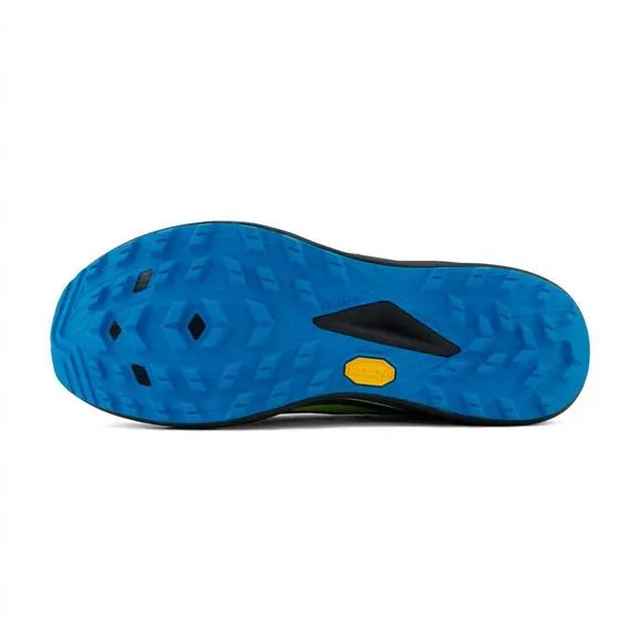 NEW HOKA men's zinal 2 trail running shoes in diva blue / lettuce