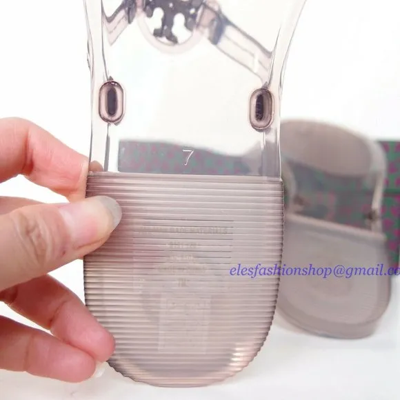 New in Box Tory Burch Jelly Mini Miller Sandal GRAY US 6 7 8 AUTHENTIC
