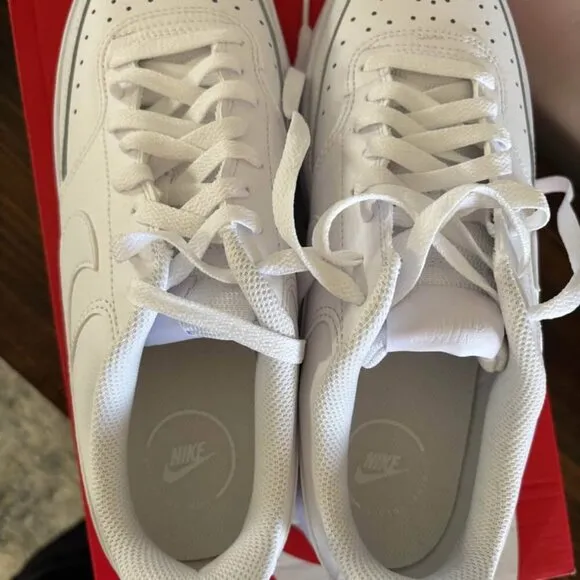 New in Box women’s white Nike court vision tennis shoes size 11