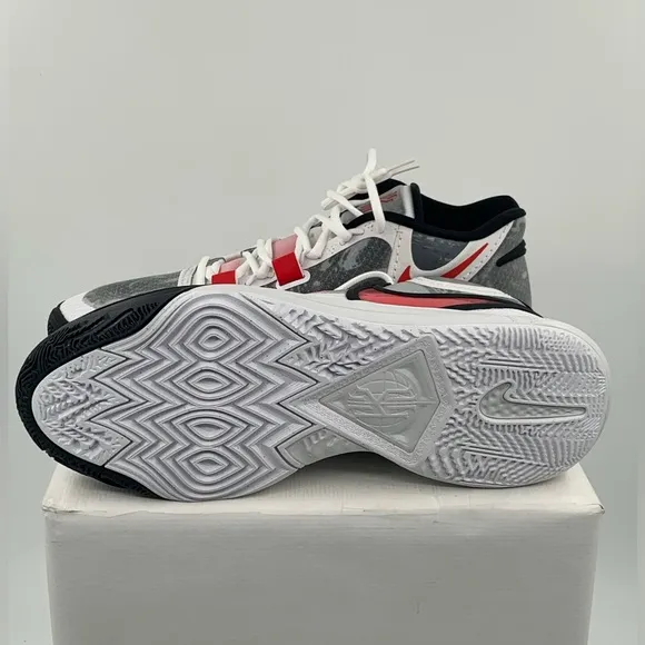 🌹New Listing🌹 NIB Nike Kyrie 8 White/University Red DJ6017-100 Size 14M or 15.5W