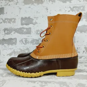 New  L.L.Bean 8'' Bean Tan/Brown Winter Lace Up Boots  i872