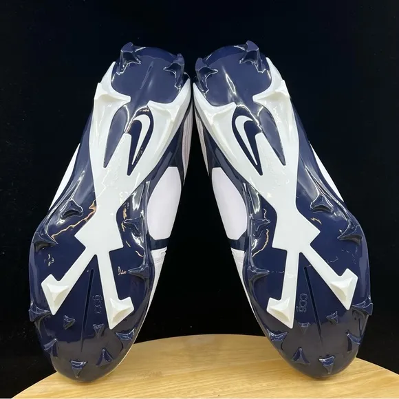 New Men's Nike Alpha Menace Pro 3 Football Cleats White Navy Blue CT6649-108