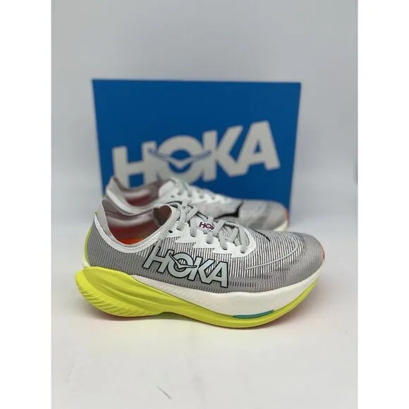 NEW Men's Size 10 HOKA Mach X 2 Running Shoes 1155119 White Citrus Yellow Gym