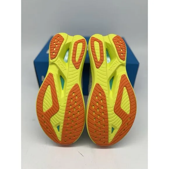 NEW Men's Size 10 HOKA Mach X 2 Running Shoes 1155119 White Citrus Yellow Gym