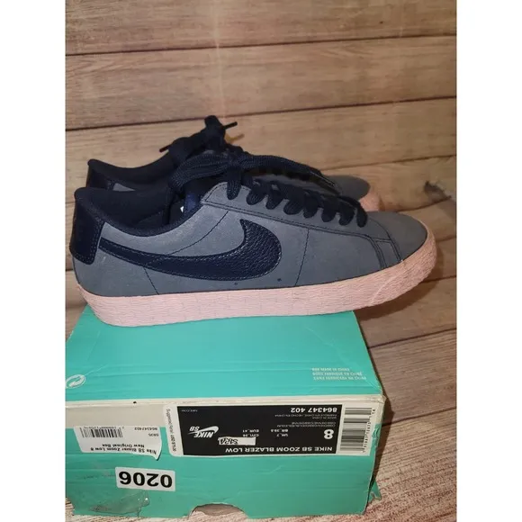 NEW Nike Air SB Mens 8  Zoom Blazer Low Obsidian Pink Shoes 864347-402