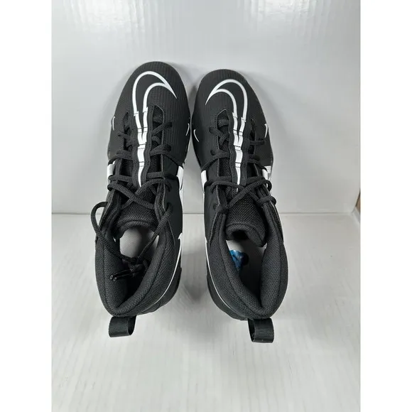 NEW Nike Alpha Menace 3 Shark Football Cleats Black White CV0582-001