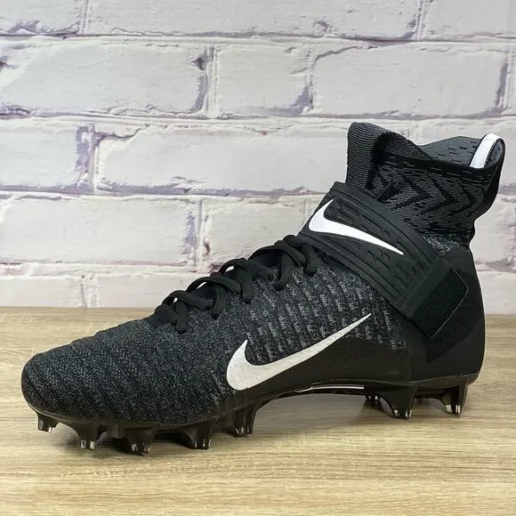 NEW Nike Alpha Menace Elite 2 Black Flyknit Football Cleats Mens 12.5 AO3374-001