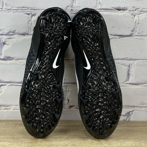 NEW Nike Alpha Menace Elite 2 Black Flyknit Football Cleats Mens 12.5 AO3374-001