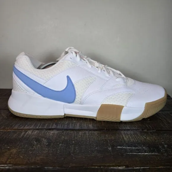 NEW Nike Court Lite 4 Tennis Mens Size 13 Court Shoe White Light Blue FD6574-107