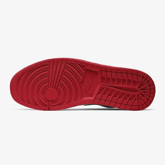 NEW NIKE men's air jordan 1 low sneaker shoes in white/gym red/black