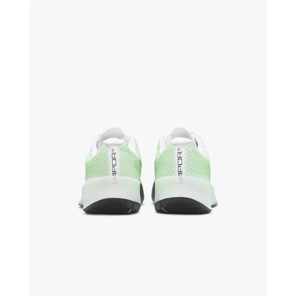 NEW NIKE men's nike vapor 11 hard court tennis shoes in white/ black/ poison gre