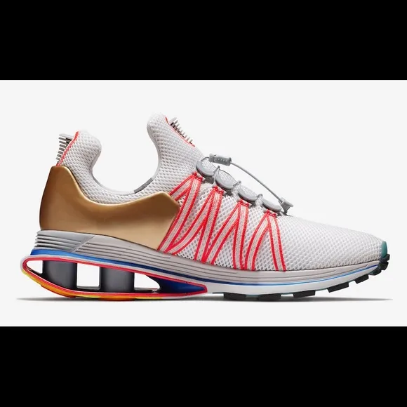 New Nike Shox Gravity Gold Swoosh Mens Sz 11.5