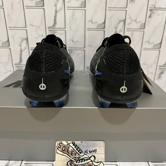 New Nike Tiempo Legend 10 Elite FG Soccer Cleats ACC Black Blue Womens 8 Men 6.5
