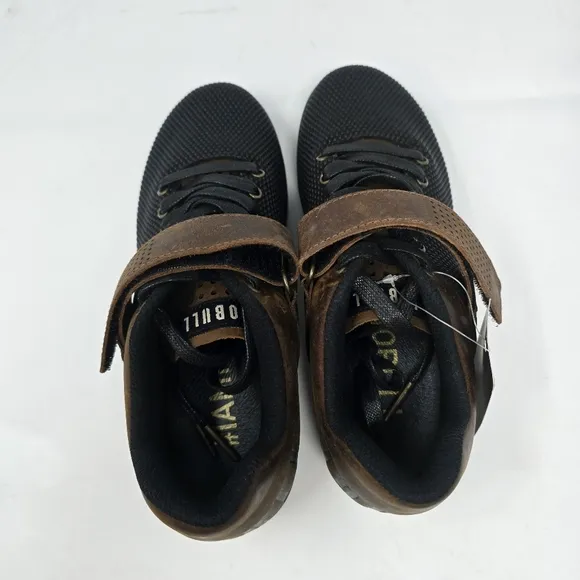 New NOBULL Lifters Black Brown Coffee Gym Leather Shoes Size Mens 4.5  Womens 6