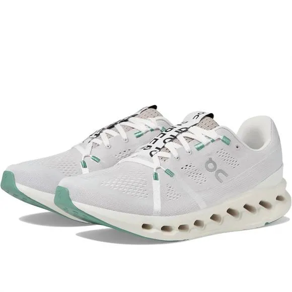 NEW ON RUNNING men's cloudsurfer running shoes in pearl/ivory