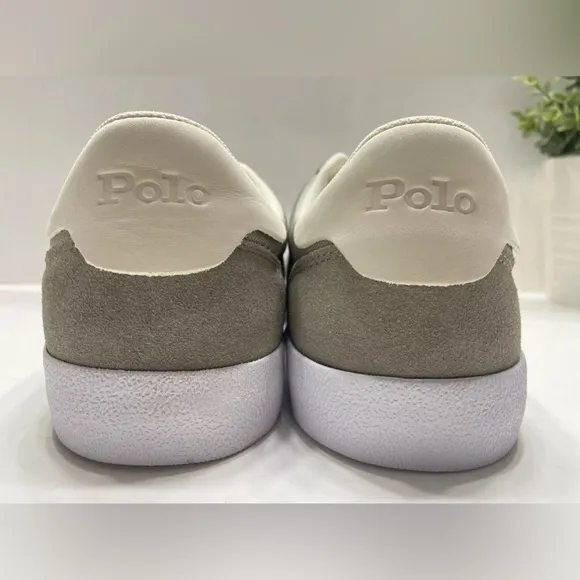 NEW Polo Ralph Lauren Court VLC Men’s Lace Up Sneakers Shoes Gray Size 9, 12